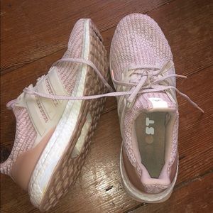 Pink ultraboost adidas shoes